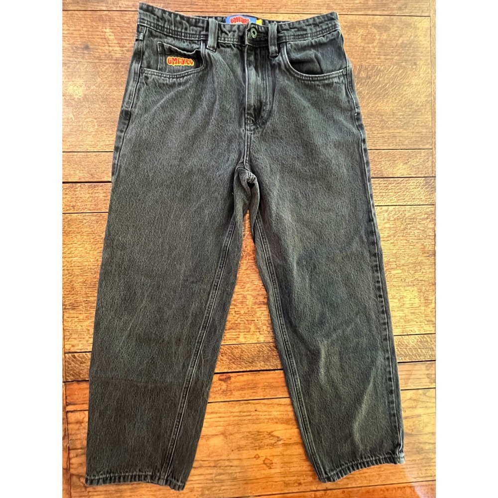 Empyre Women wide leg skate jeans 30 low slung‎ faded grey 100% cotton high rise